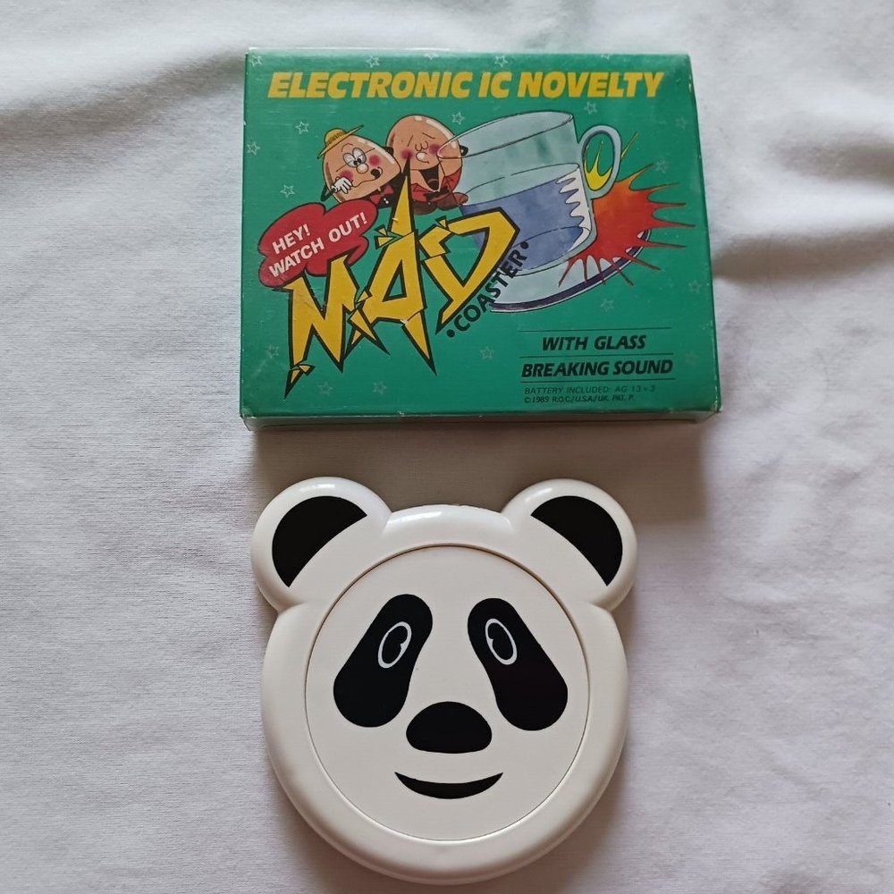 Vintage Mad Coaster Panda Head Shaped‎ Glass Breaking Sound